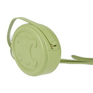 Celine Shoulder Cuir green Bag Purse Oval Crossbody calfskin Triomphe